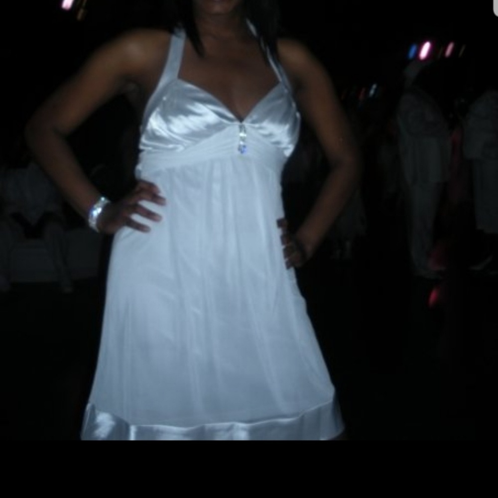 White halter dress